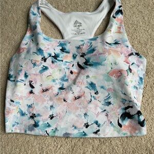 RBX Floral Print Sports Bra - Pastel Watercolor